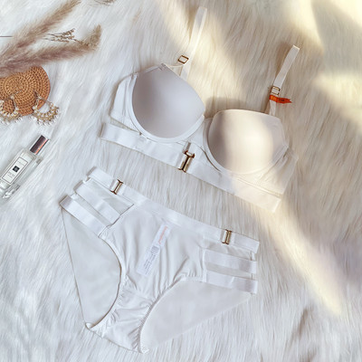 Σετ σουτιέν Dotey Popsy για γυναίκες Push Up Σετ εσώρουχα με μονόχρωμο στιλ με λουράκια Underwire 3 χρωμάτων