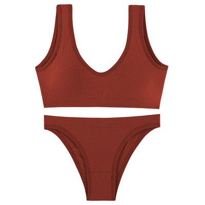 Σετ γυναικείο σουτιέν Σετ σέξι χωρίς ραφές Σετ εσώρουχα Σουτιέν με επένδυση 2 τμχ Ολόσωμη φόρμα για σουτιέν