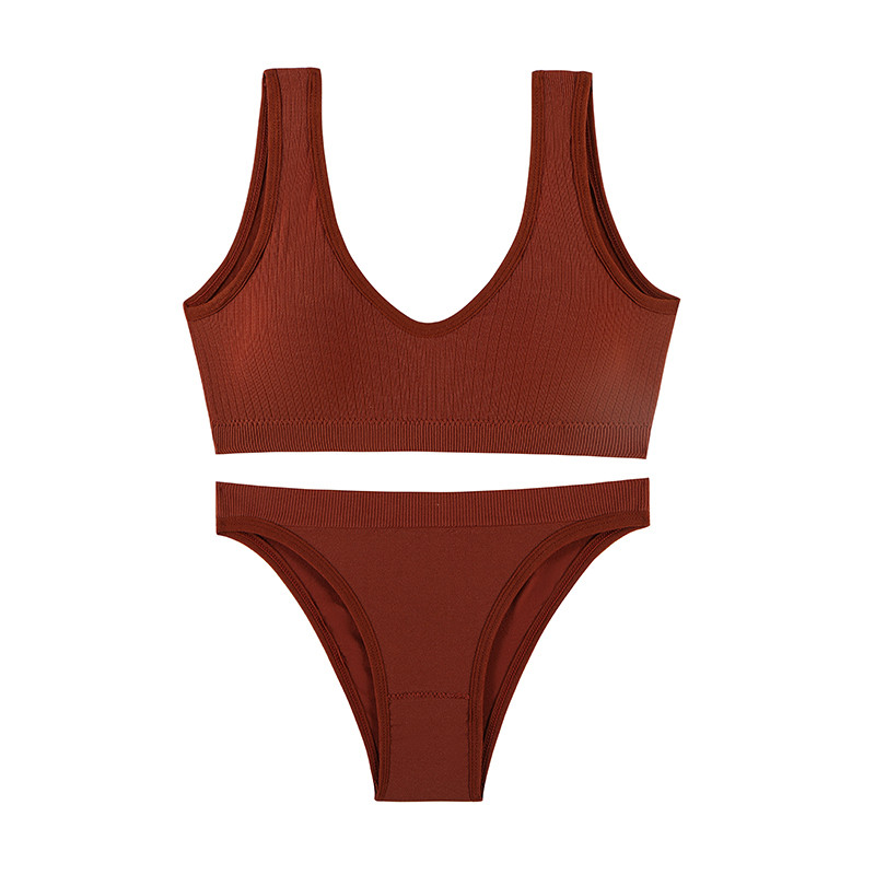 Σετ γυναικείο σουτιέν Σετ σέξι χωρίς ραφές Σετ εσώρουχα Σουτιέν με επένδυση 2 τμχ Ολόσωμη φόρμα για σουτιέν