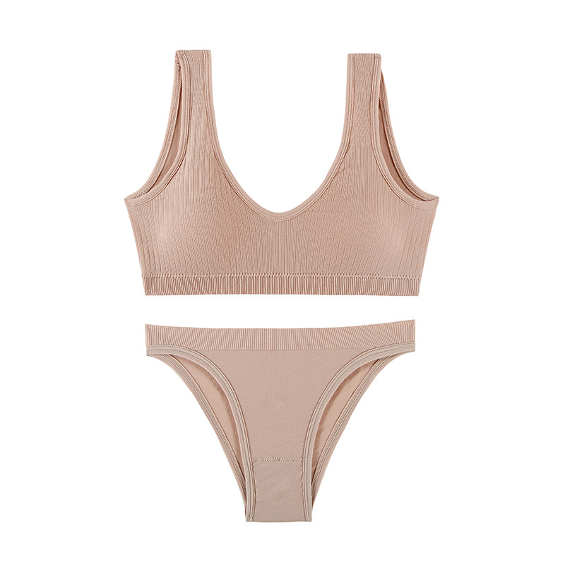 Σετ γυναικείο σουτιέν Σετ σέξι χωρίς ραφές Σετ εσώρουχα Σουτιέν με επένδυση 2 τμχ Ολόσωμη φόρμα για σουτιέν