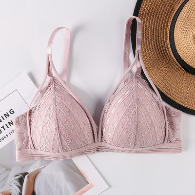 Lillelised pitsist rinnahoidjad naistele pitsist rinnahoidja Push Up rinnahoidja Seksikas pesu Deep V rinnahoidja Naiste traadita aluspesu Prantsuse bralette