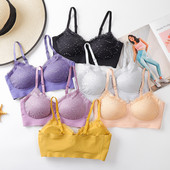 Σουτιέν No Steel Ring Gorge Άνετα Nylon Deep V Bra Latex Εσώρουχα Push Up Gather Beauty Back Χωρίς ραφή δαντέλα Gypsophila