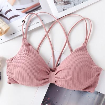 Sutiene din bumbac pentru femei Sutien Push Up Lenjerie sexy Sutien fără sârmă Sutien căptușit Confort Top Bralette pentru femei Lenjerie de corp fără cusături