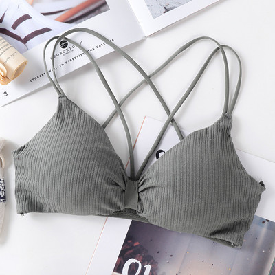 Sutiene din bumbac pentru femei Sutien Push Up Lenjerie sexy Sutien fără sârmă Sutien căptușit Confort Top Bralette pentru femei Lenjerie de corp fără cusături