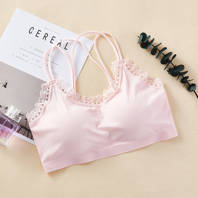 Sanderala Γυναικείο Αθλητικό σουτιέν γυμναστικής χωρίς ραφές Μαύρο Λευκό Γυμναστήριο για τρέξιμο Crop Tops Push Up Αθλητικό σουτιέν