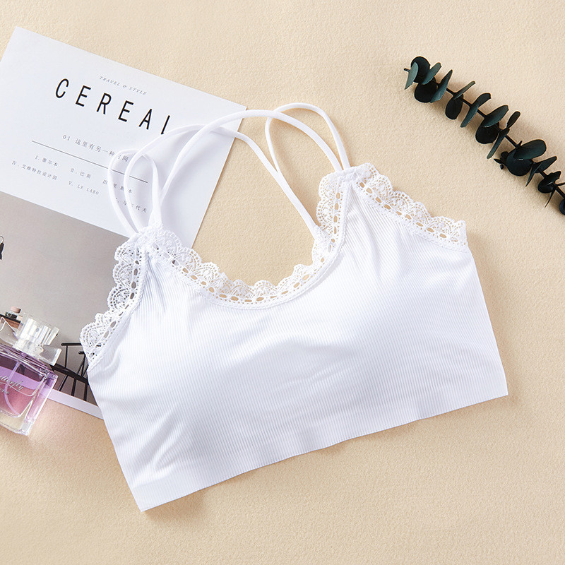 Sanderala Γυναικείο Αθλητικό σουτιέν γυμναστικής χωρίς ραφές Μαύρο Λευκό Γυμναστήριο για τρέξιμο Crop Tops Push Up Αθλητικό σουτιέν