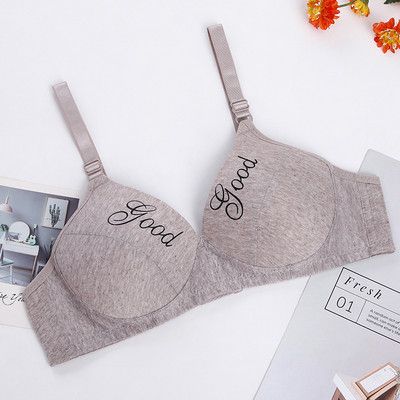 Sutien de marime mari, femei, bumbac, cu litere, lenjerie de corp Push Up, fete sexy, sutien respirabil, fără sârmă, sutien moale, lenjerie sexy