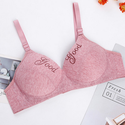 Sutien de marime mari, femei, bumbac, cu litere, lenjerie de corp Push Up, fete sexy, sutien respirabil, fără sârmă, sutien moale, lenjerie sexy