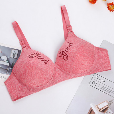 Sutien de marime mari, femei, bumbac, cu litere, lenjerie de corp Push Up, fete sexy, sutien respirabil, fără sârmă, sutien moale, lenjerie sexy