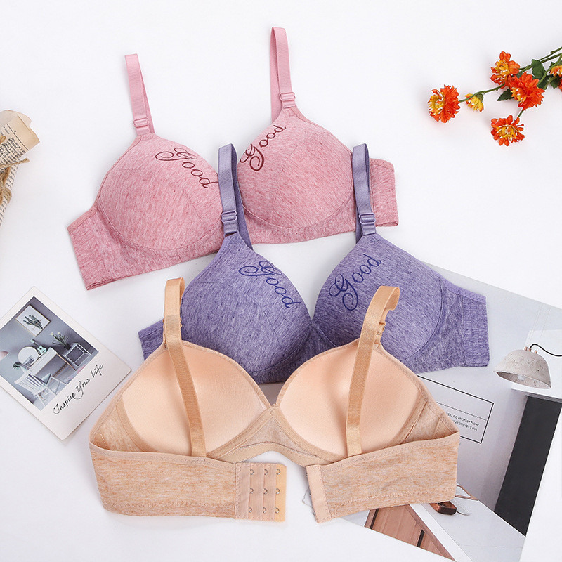Sutien de marime mari, femei, bumbac, cu litere, lenjerie de corp Push Up, fete sexy, sutien respirabil, fără sârmă, sutien moale, lenjerie sexy