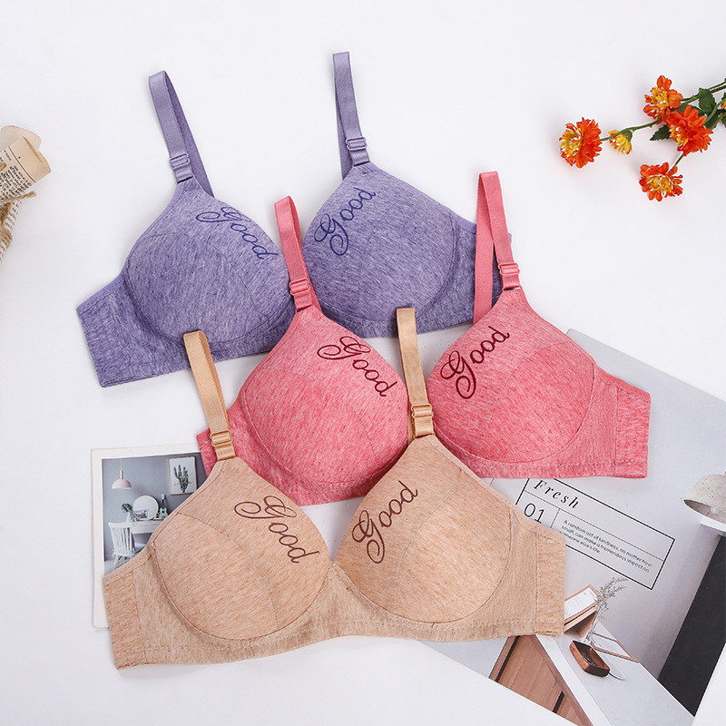 Sutien de marime mari, femei, bumbac, cu litere, lenjerie de corp Push Up, fete sexy, sutien respirabil, fără sârmă, sutien moale, lenjerie sexy