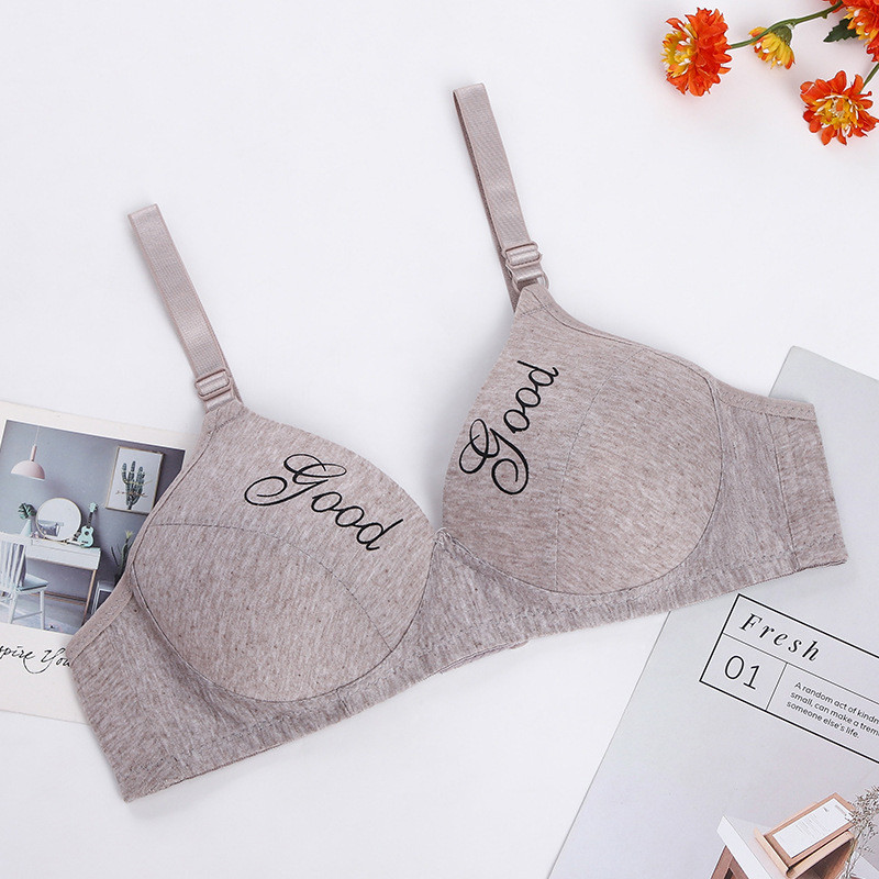 Sutien de marime mari, femei, bumbac, cu litere, lenjerie de corp Push Up, fete sexy, sutien respirabil, fără sârmă, sutien moale, lenjerie sexy