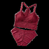 Set de sutien din dantelă pentru femei Lenjerie de corp Frumusețe din spate Top Bralette Lenjerie sexy Sutien ultrasubțire Seturi de sutien pentru femei Intime Tampoane detașabile