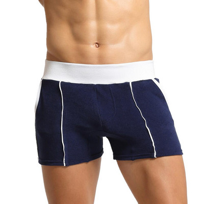 SEOBEAN Pijamale pentru bărbați Pantaloni de somn Boxer Lenjerie de relaxare Lenjerie de corp pentru bărbați Pantaloni scurți Pantaloni scurți de fitness