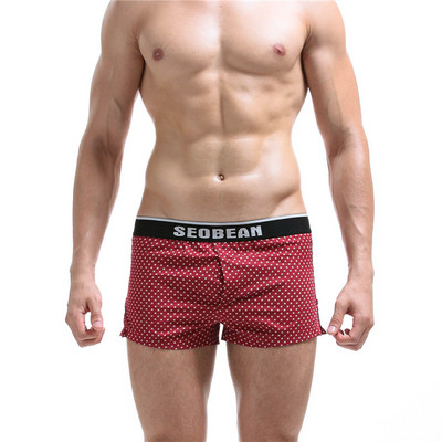 SEOBEAN Meeste aluspesu Bokserid Lühikesed püksid Meeste Puuvillased Aluspüksid Avatud Kodu Magamisriietus Lühikesed püksid Aluspüksid Seksikad madala vöökohaga meeste bokserid