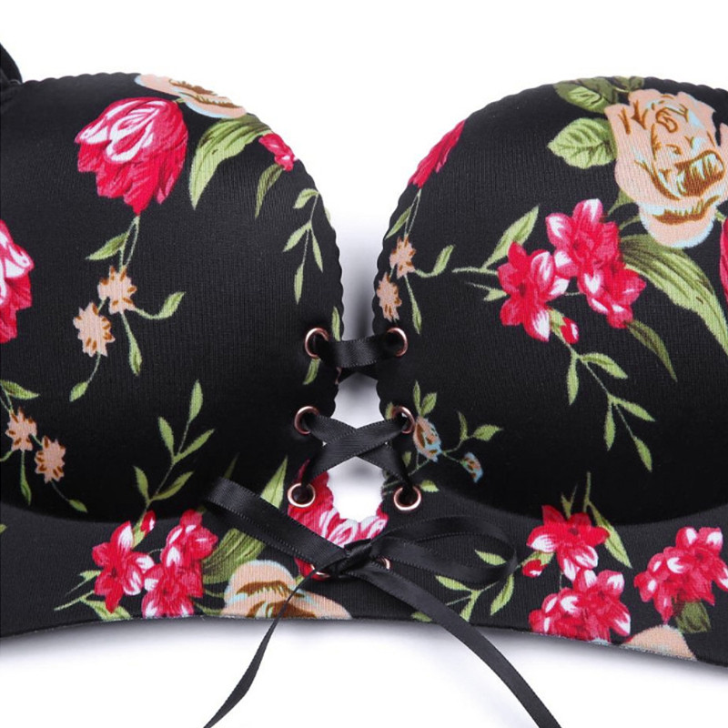 Sutien sexy din dantelă pentru femei Lenjerie cu imprimeu floral Bandaj Lenjerie de corp Push Up Sexy Lady Topuri fără sârmă Sutiene VÂNZARE NOUĂ BANNIROU