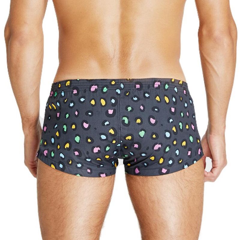 SEOBEAN 100% pamut Boxerek Nyomtatott Férfi Fehérnemű Boxernadrágok Arrow Bugyik Otthon Alsónadrágok Rövidnadrágok Férfi Pizsama Alsó alsók