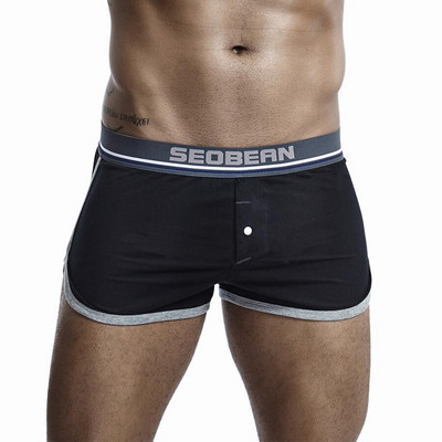 SEOBEAN Lenjerie de corp Bărbați Pantaloni de dormit Boxeri Pantaloni scurți Pijamale din bumbac Pantaloni scurți pentru lounge pentru bărbați Pijamale pentru bărbați Chiloți