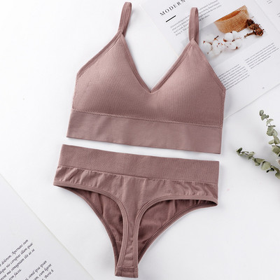 Set de sutien pentru femei fără sudură, 10 culori, bralette sexy, lenjerie de corp elastică, chiloți cu talie joasă, lenjerie pentru femeie, set de chiloți de mărime mare