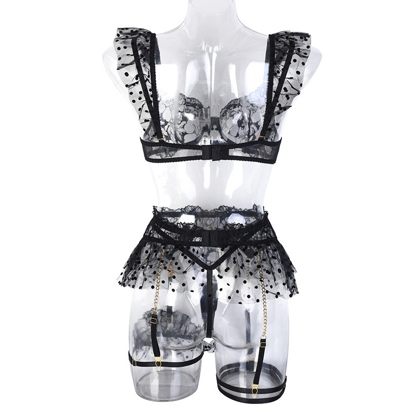 Aduloty Complex Craft Μεταλλική Σιδερένια Αλυσίδα Εξαιρετικό Κέντημα Σέξι Γυναικεία Εσώρουχα Δαντέλα Διάφανα Temptation Ερωτικά εσώρουχα