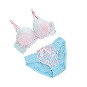 Δαντελένιο Σετ σουτιέν με 3 στήθος σέξι εσώρουχα Άνετα φλοράλ σουτιέν και εσώρουχα Push Up Γυναικεία Underwire Σετ εσώρουχα με προσαρμοσμένες τιράντες