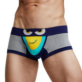 Ανδρικά εσώρουχα μάρκας SEOBEAN Boxers Σλιπ που αναπνέει βαμβακερό μπαούλο Σώβρακο μπόξερ Σορτς κινουμένων σχεδίων εκτύπωσης Boxer για άνδρα