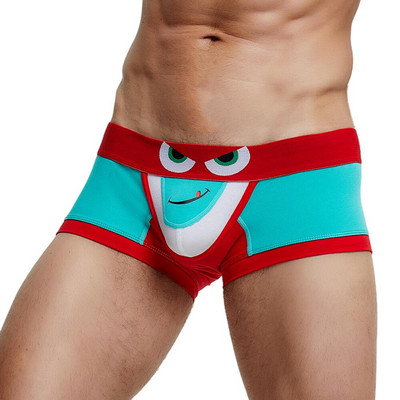 Ανδρικά εσώρουχα μάρκας SEOBEAN Boxers Σλιπ που αναπνέει βαμβακερό μπαούλο Σώβρακο μπόξερ Σορτς κινουμένων σχεδίων εκτύπωσης Boxer για άνδρα