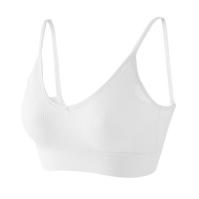 Tank Top tip U Sutien fără spate cu spate jos Bralette fără sârmă Lenjerie de corp sexy fără cusături Femei Streetwear Crop Top Vest Sutiene sport
