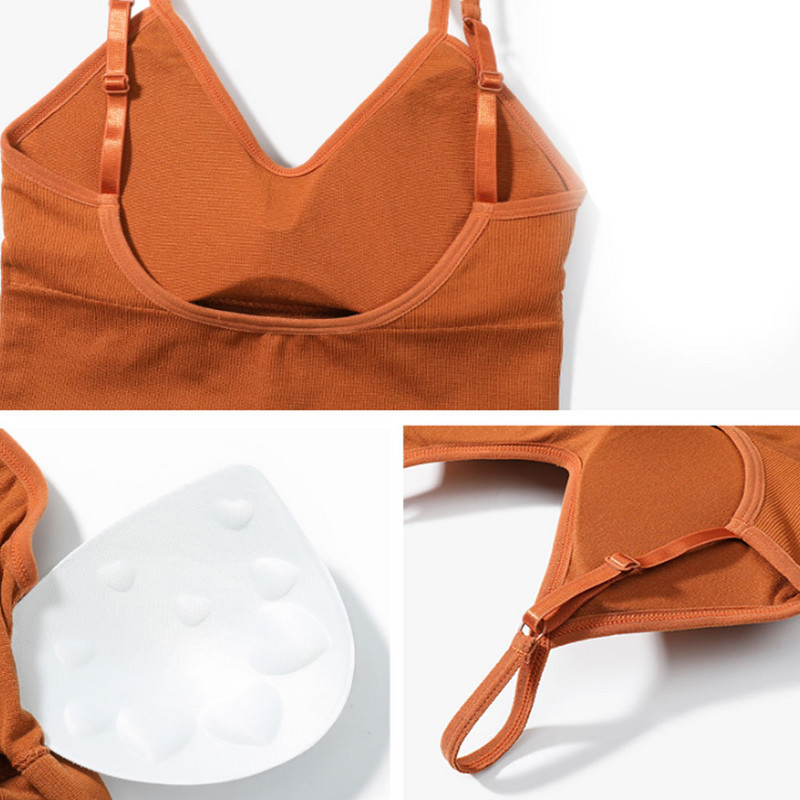 Tank Top tip U Sutien fără spate cu spate jos Bralette fără sârmă Lenjerie de corp sexy fără cusături Femei Streetwear Crop Top Vest Sutiene sport