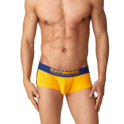 Boxeri pentru bărbați de marcă SEOBEAN Lenjerie de corp sexy Boxer pantaloni scurti de plasă respirabili pentru bărbați Boxershorts Chiloți pentru bărbați Slip boxer