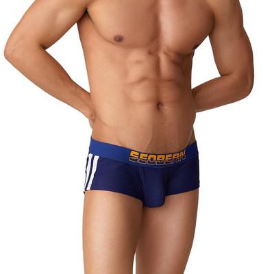 Boxeri pentru bărbați de marcă SEOBEAN Lenjerie de corp sexy Boxer pantaloni scurti de plasă respirabili pentru bărbați Boxershorts Chiloți pentru bărbați Slip boxer