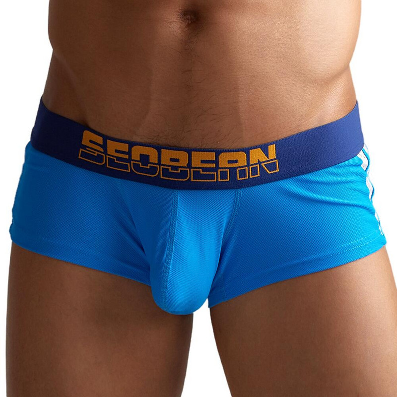 Boxeri pentru bărbați de marcă SEOBEAN Lenjerie de corp sexy Boxer pantaloni scurti de plasă respirabili pentru bărbați Boxershorts Chiloți pentru bărbați Slip boxer
