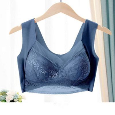 Ζωντανή μετάδοση καυτή σέξι δαντέλα μεγάλο μέγεθος όμορφο σουτιέν πλάτης λεπτό τμήμα μαζέψτε εσώρουχα απρόσκοπτα γυναικείο σουτιέν κατά της χαλάρωσης