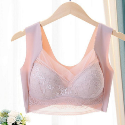 Ζωντανή μετάδοση καυτή σέξι δαντέλα μεγάλο μέγεθος όμορφο σουτιέν πλάτης λεπτό τμήμα μαζέψτε εσώρουχα απρόσκοπτα γυναικείο σουτιέν κατά της χαλάρωσης