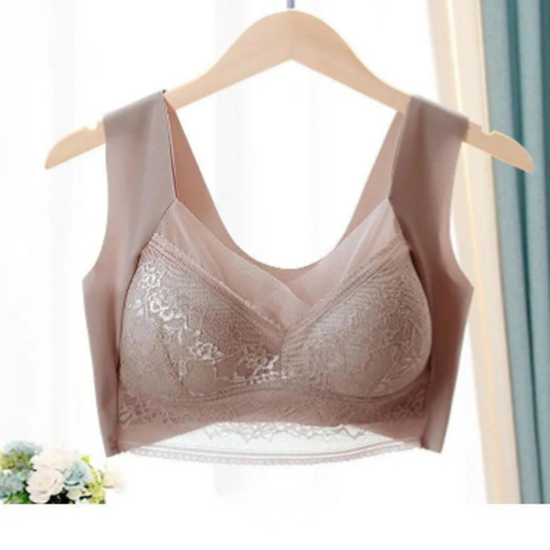Ζωντανή μετάδοση καυτή σέξι δαντέλα μεγάλο μέγεθος όμορφο σουτιέν πλάτης λεπτό τμήμα μαζέψτε εσώρουχα απρόσκοπτα γυναικείο σουτιέν κατά της χαλάρωσης