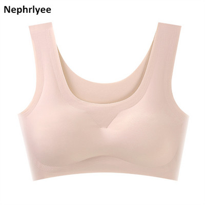 Ασύρματο σουτιέν εσωρούχων 2021 για γυναίκες Μεγάλο μέγεθος Push Up Bralette Σουτιέν χωρίς ραφή Top Comfort Cooling Gathers Αθλητικό σουτιέν με επένδυση