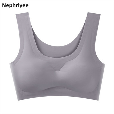Ασύρματο σουτιέν εσωρούχων 2021 για γυναίκες Μεγάλο μέγεθος Push Up Bralette Σουτιέν χωρίς ραφή Top Comfort Cooling Gathers Αθλητικό σουτιέν με επένδυση