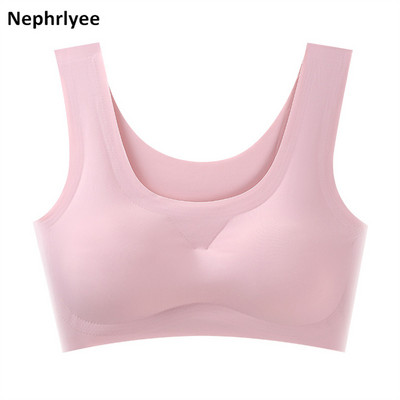 Ασύρματο σουτιέν εσωρούχων 2021 για γυναίκες Μεγάλο μέγεθος Push Up Bralette Σουτιέν χωρίς ραφή Top Comfort Cooling Gathers Αθλητικό σουτιέν με επένδυση