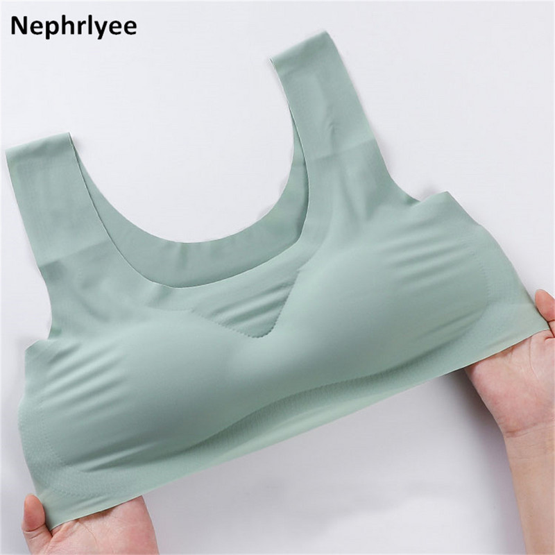 Ασύρματο σουτιέν εσωρούχων 2021 για γυναίκες Μεγάλο μέγεθος Push Up Bralette Σουτιέν χωρίς ραφή Top Comfort Cooling Gathers Αθλητικό σουτιέν με επένδυση