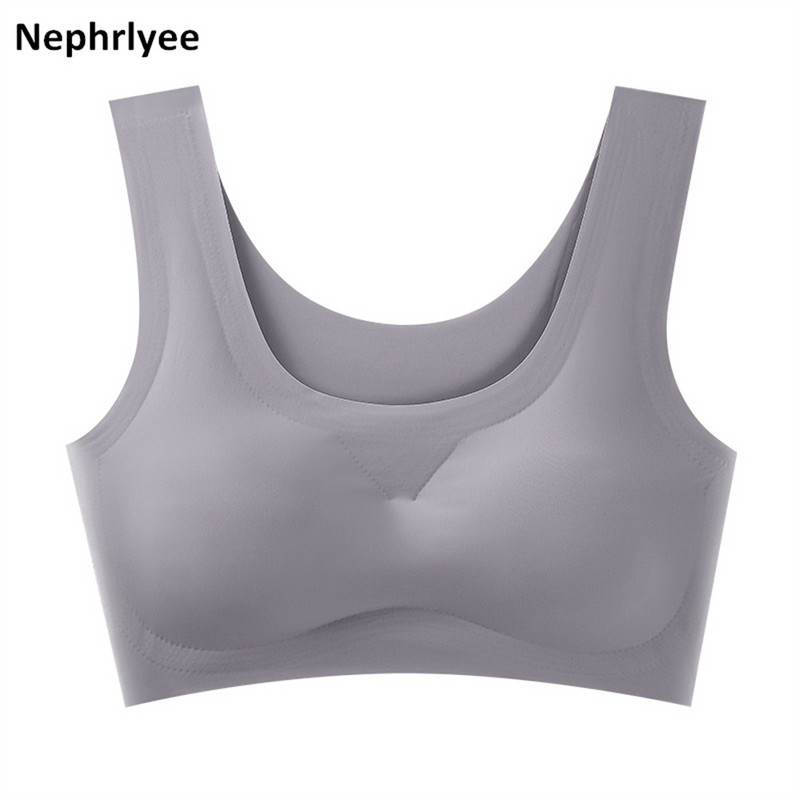 Ασύρματο σουτιέν εσωρούχων 2021 για γυναίκες Μεγάλο μέγεθος Push Up Bralette Σουτιέν χωρίς ραφή Top Comfort Cooling Gathers Αθλητικό σουτιέν με επένδυση