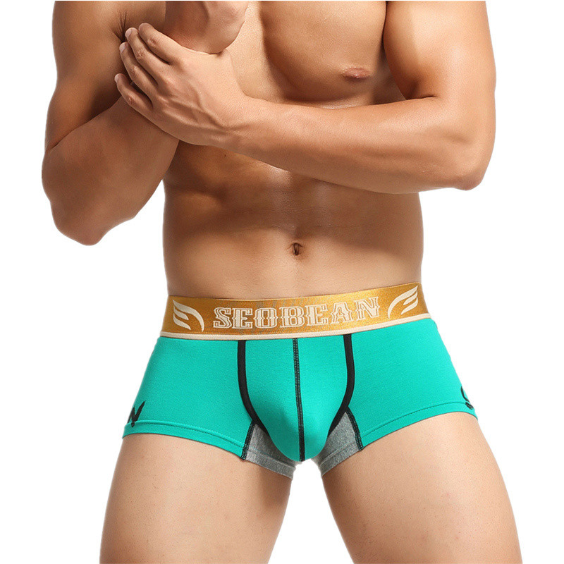 Ανδρικά εσώρουχα μάρκας SEOBEAN μπόξερ Σορτς μπόξερ από βαμβακερό μπαούλο Πυτζάμα Ωραίο Άνετο Σέξι μασίφ μπόξερ για άντρα