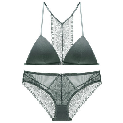 Σέξι μπροστινό κλείσιμο με δαντέλα τριγωνικό σουτιέν με επένδυση με επένδυση Modal Εσώρουχα Ασύρματα Γυναικεία Σουτιέν Γυναικεία εσώρουχα