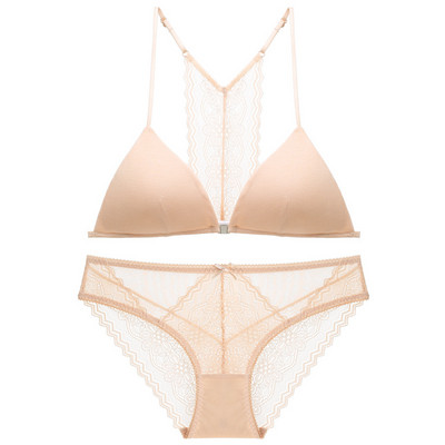 Σέξι μπροστινό κλείσιμο με δαντέλα τριγωνικό σουτιέν με επένδυση με επένδυση Modal Εσώρουχα Ασύρματα Γυναικεία Σουτιέν Γυναικεία εσώρουχα