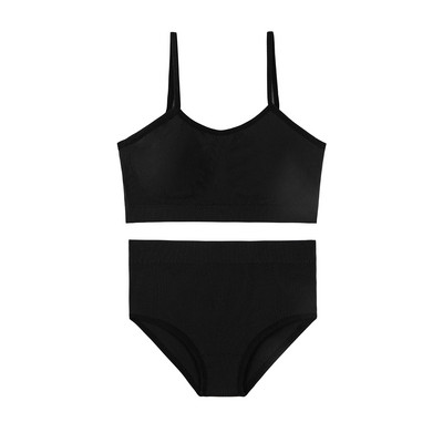 Γυναικεία εσώρουχα TERMEZY Σετ σουτιέν χωρίς ραφές Σέξι ψηλόμεσο εσώρουχα σύρμα δωρεάν Bralette Μαλακό ενεργό βαμβακερό εσώρουχο Λευκό σουτιέν