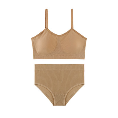 Γυναικεία εσώρουχα TERMEZY Σετ σουτιέν χωρίς ραφές Σέξι ψηλόμεσο εσώρουχα σύρμα δωρεάν Bralette Μαλακό ενεργό βαμβακερό εσώρουχο Λευκό σουτιέν