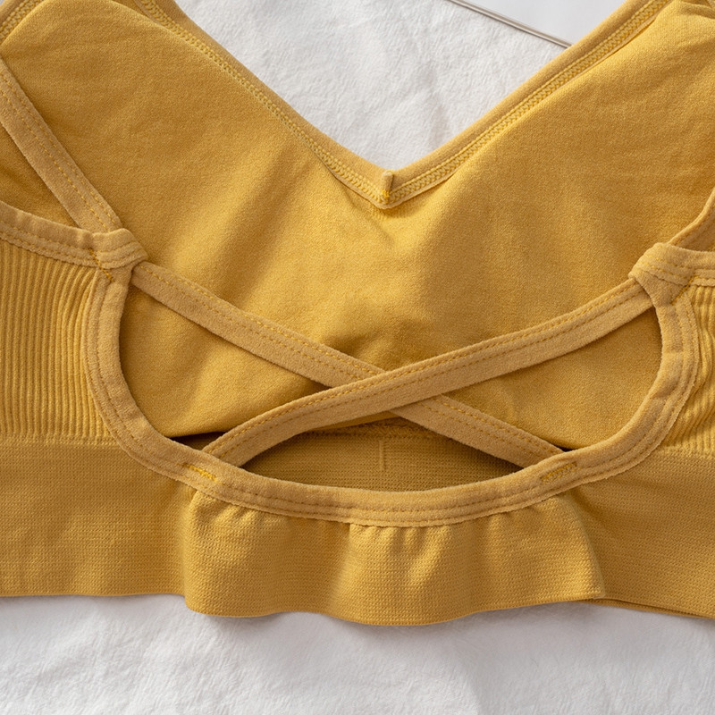 Σουτιέν σταυρού πλάτης 2021 Bralette Fitness Lace Λεπτό λουράκι ώμου Γυναικεία Αντι-ανάλαφρα αντικραδασμικά Push Up Sexy