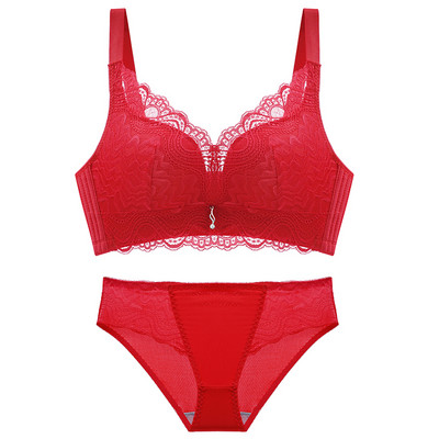 Punane meik Tai lateks ilma terasrõngata Lilled pitsist rinnahoidja kogutud reguleerimistüüp Rind Seksikas aluspesu Naiste topid Push Up rinnahoidjad Spo