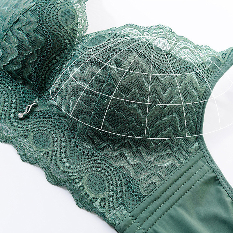 Punane meik Tai lateks ilma terasrõngata Lilled pitsist rinnahoidja kogutud reguleerimistüüp Rind Seksikas aluspesu Naiste topid Push Up rinnahoidjad Spo