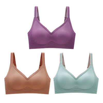 3 tk Uus värv lateks aluspesu gradient tarretis rihm, vahelejäämisvastane rinnahoidja ilma terasrõngata ilu seljas naistele 6 värvi saadaval