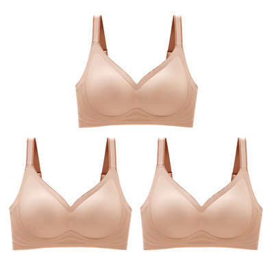 3 tk Uus värv lateks aluspesu gradient tarretis rihm, vahelejäämisvastane rinnahoidja ilma terasrõngata ilu seljas naistele 6 värvi saadaval